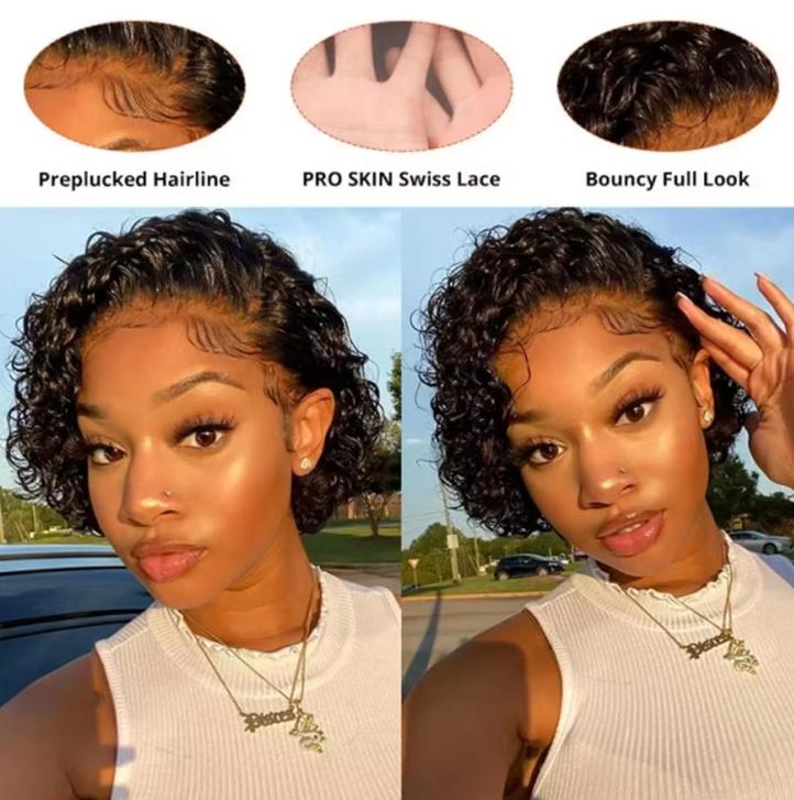 Brazilian Pixie Cut Wig Short Curly Wig