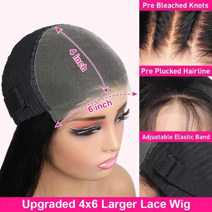 6x4 200% density women's hair wig black women Vietnamese hair